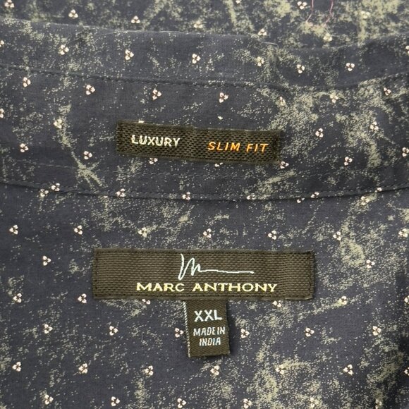 Marc Anthony Luxury Slim Fit SZ XXL Mens Casual Cotton Button Down Shirt - Picture 3 of 15